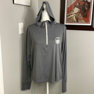 Vuori Hoodie Mens XL Uluwatu Water Gray 1/2 Zip UPF 50+ Stretch